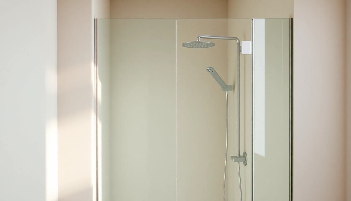 Aménagez votre salle de bain avec une paroi de douche 150x200 en verre clair élégante.