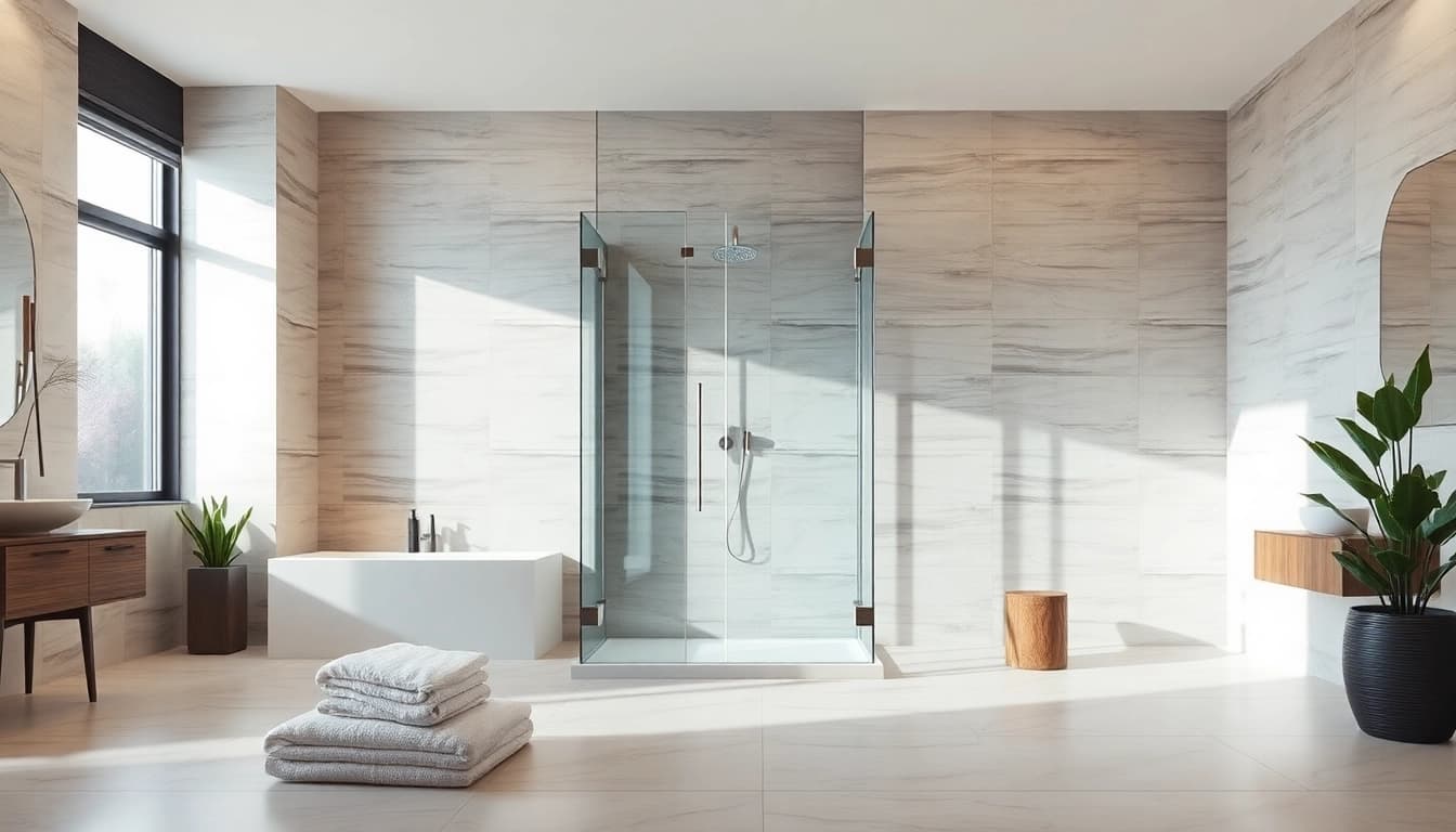Experience elegant showers Australia with a luxurious shower design and modern bathroom decor.