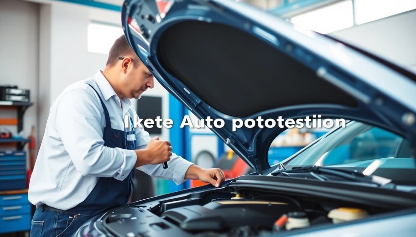 Mechanic inspecting a vehicle, highlighting the importance of an auto protection plan for car owners.