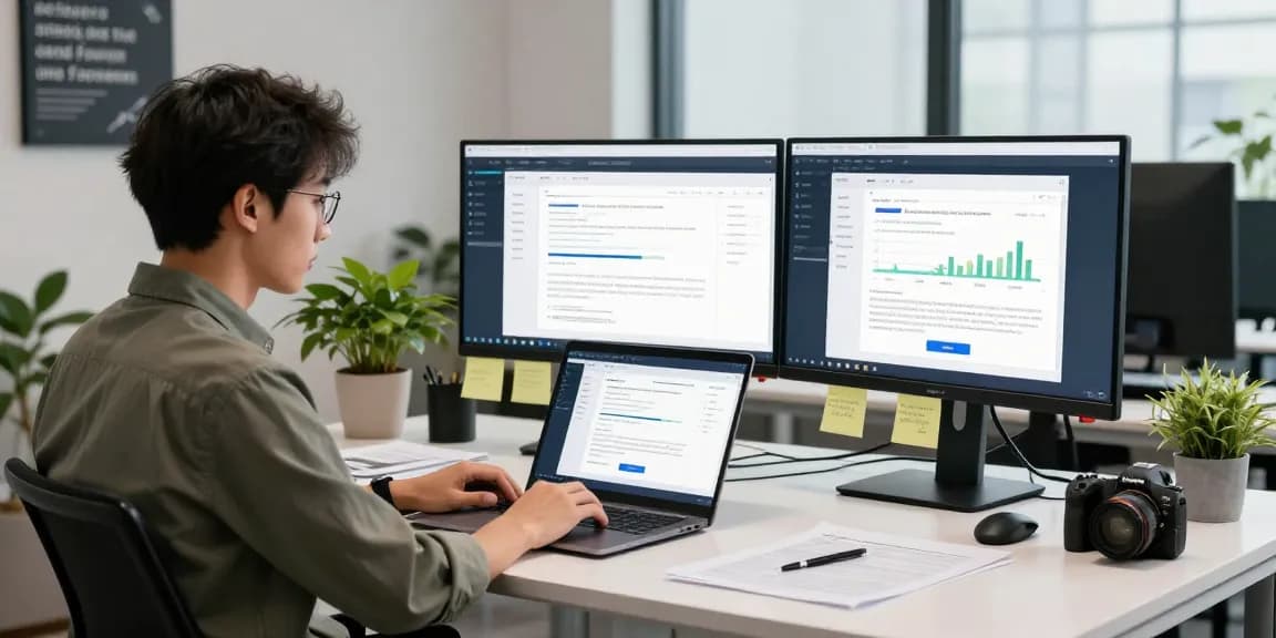 Detect fake pdf with advanced AI technology in a modern workspace.