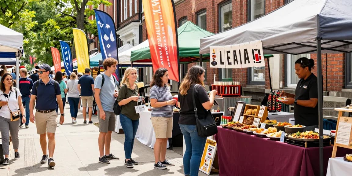 Engaged shoppers at vibrant marketplace featuring unique crafts and local cuisines, emphasizing urban shopping experience at https://forumup.org/shop/search.php?ca_id=&addr1=&addr2=&addr3=&schKeyword=
