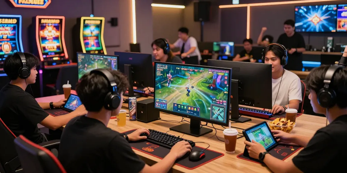 Exciting overview of rokok88's dynamic gaming community with players engaged in esports and online betting activities.