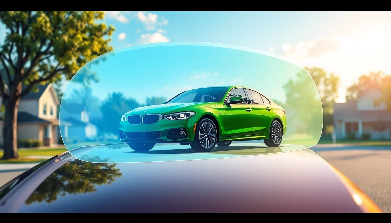 Protect your vehicle with an auto protection plan showcased through an illustrated shield around a car, enhancing safety.