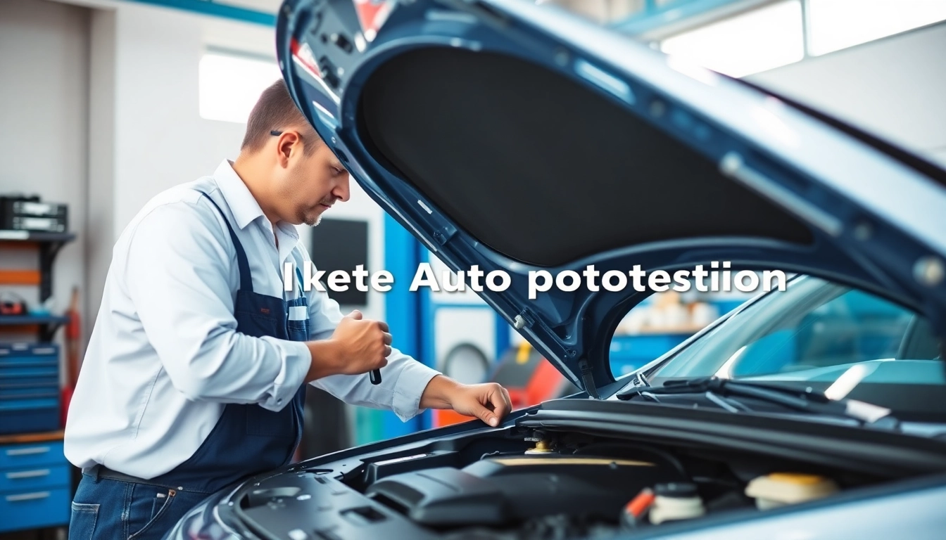 Mechanic inspecting a vehicle, highlighting the importance of an auto protection plan for car owners.