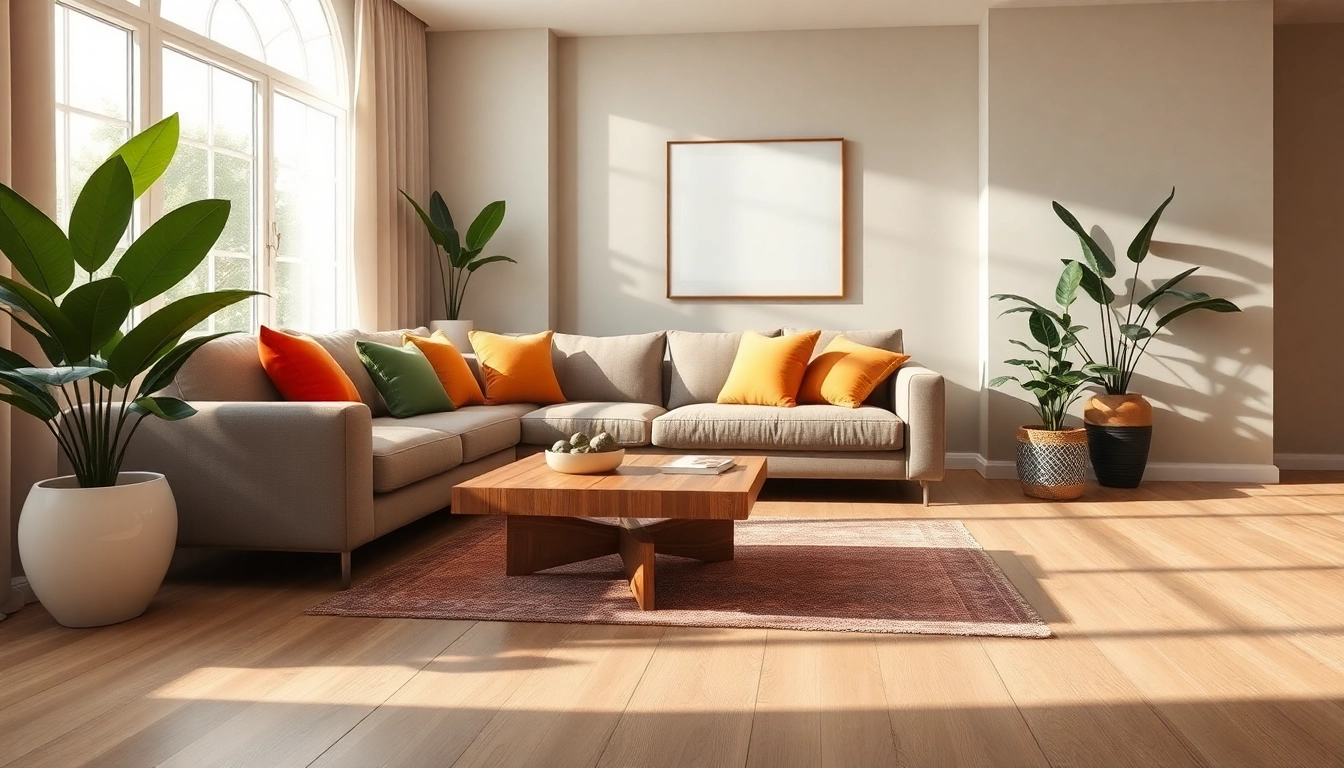 Showcase of modern lvp flooring in a stylish living room with natural light and warm colors.