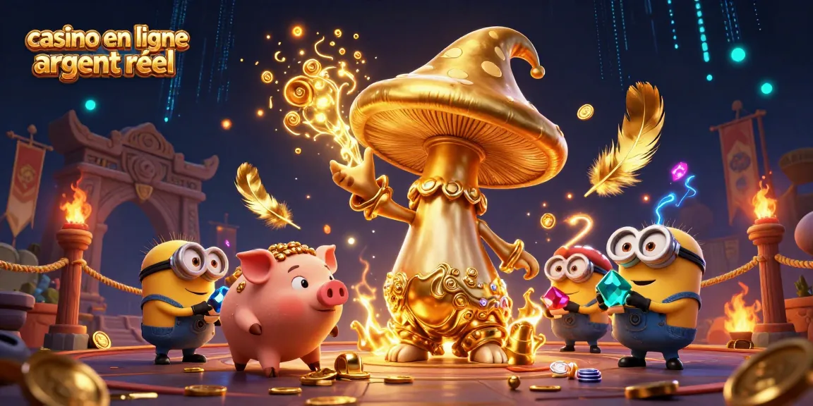 Jouez au casino en ligne argent réel avec des gains en or grâce à notre illustration animée et dynamique.