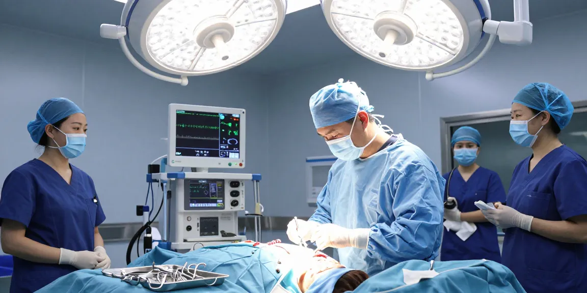 Brain surgery scene showcasing a neurosurgeon and medical team during a beyin ameliyatı in a modern operating room.