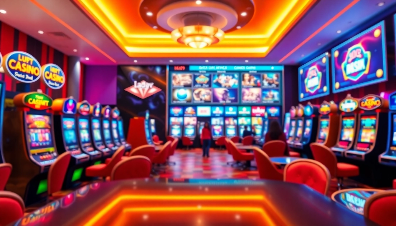 Engaging atmosphere in a Non gamstop casino Uk featuring vibrant games and excited players.