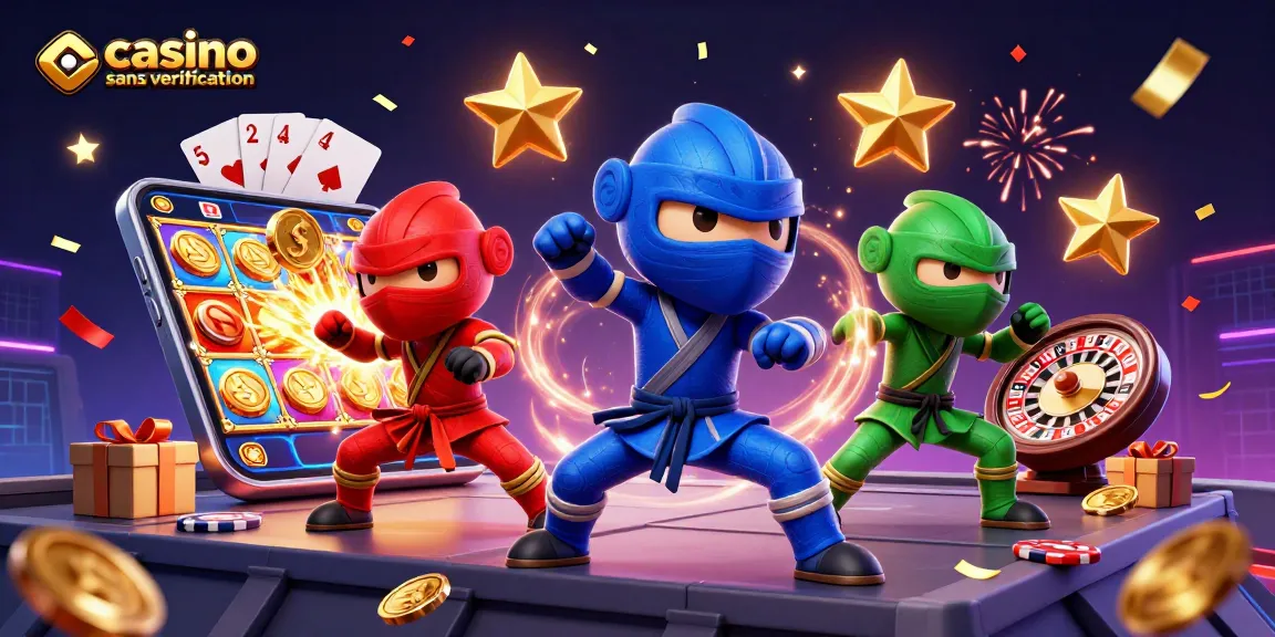Jouez dans un casino sans vérification avec nos chameaux ninjas et des jeux de casino colorés.