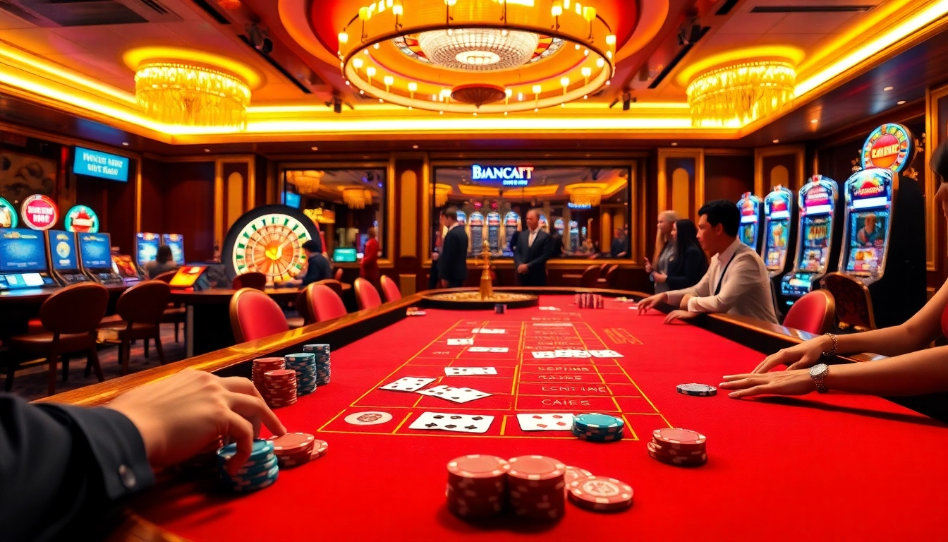 Join the excitement at https://xx88.us/ as players enjoy a thrilling baccarat game in a luxurious casino setting.