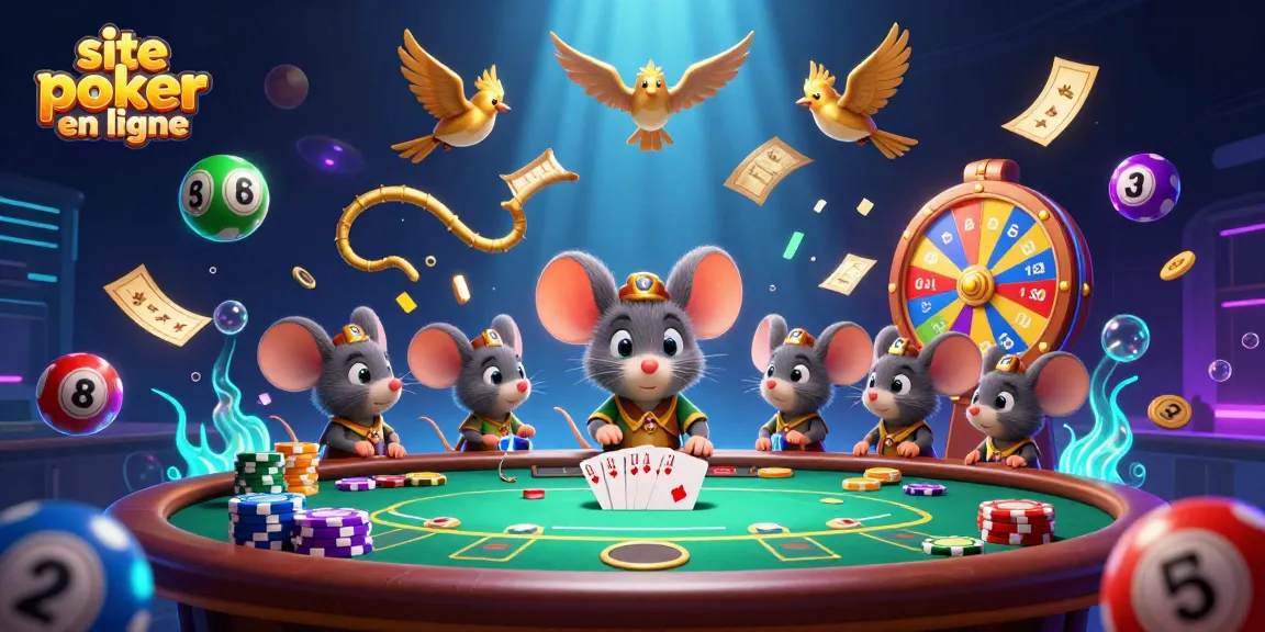 Jouez au site poker en ligne avec des chipleagues, des actions et de l'excitation, dans une scène dynamique.