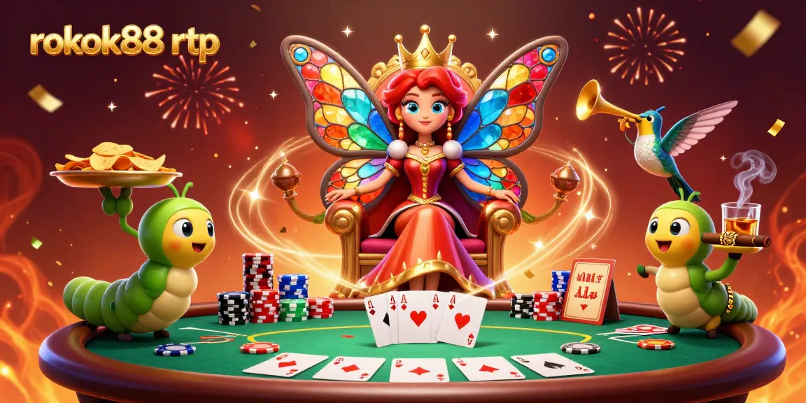 Experience the thrilling rokok88 rtp with vibrant casino-themed digital illustration.