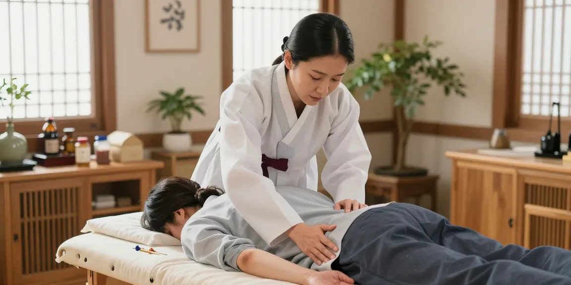 The treatment session at 수원교통사고한의원 showcasing effective healing techniques for accident recovery.