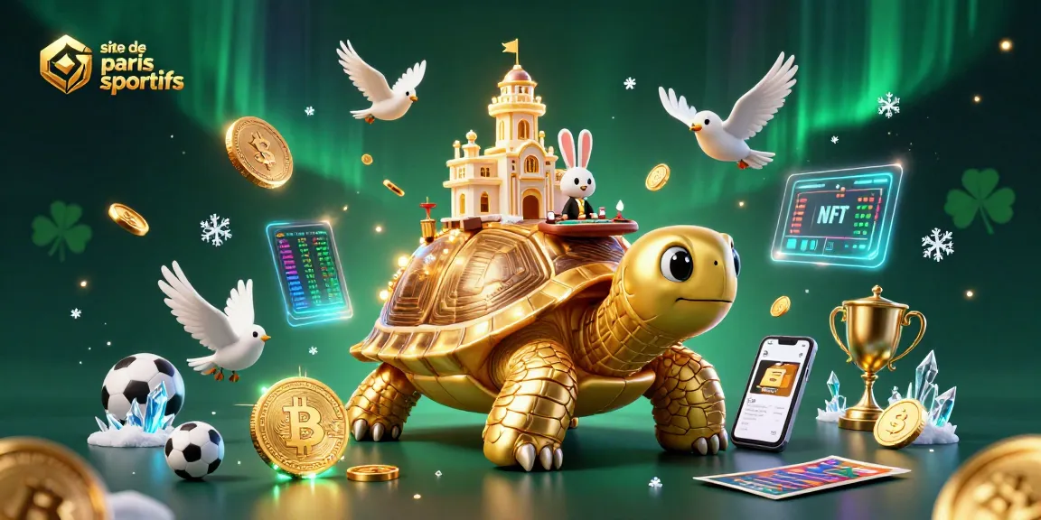Pariez sur le site de paris sportifs avec une tortue dorée et un croupier en direct.