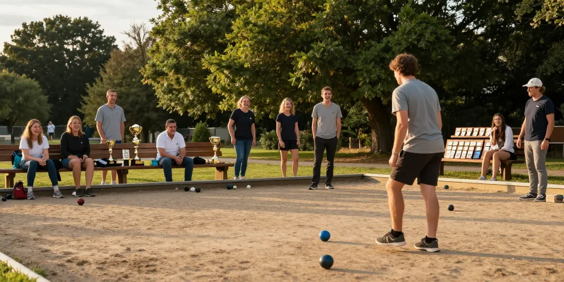 Permainan petanque di fopikotamanado.org dengan suasana sore yang hangat.