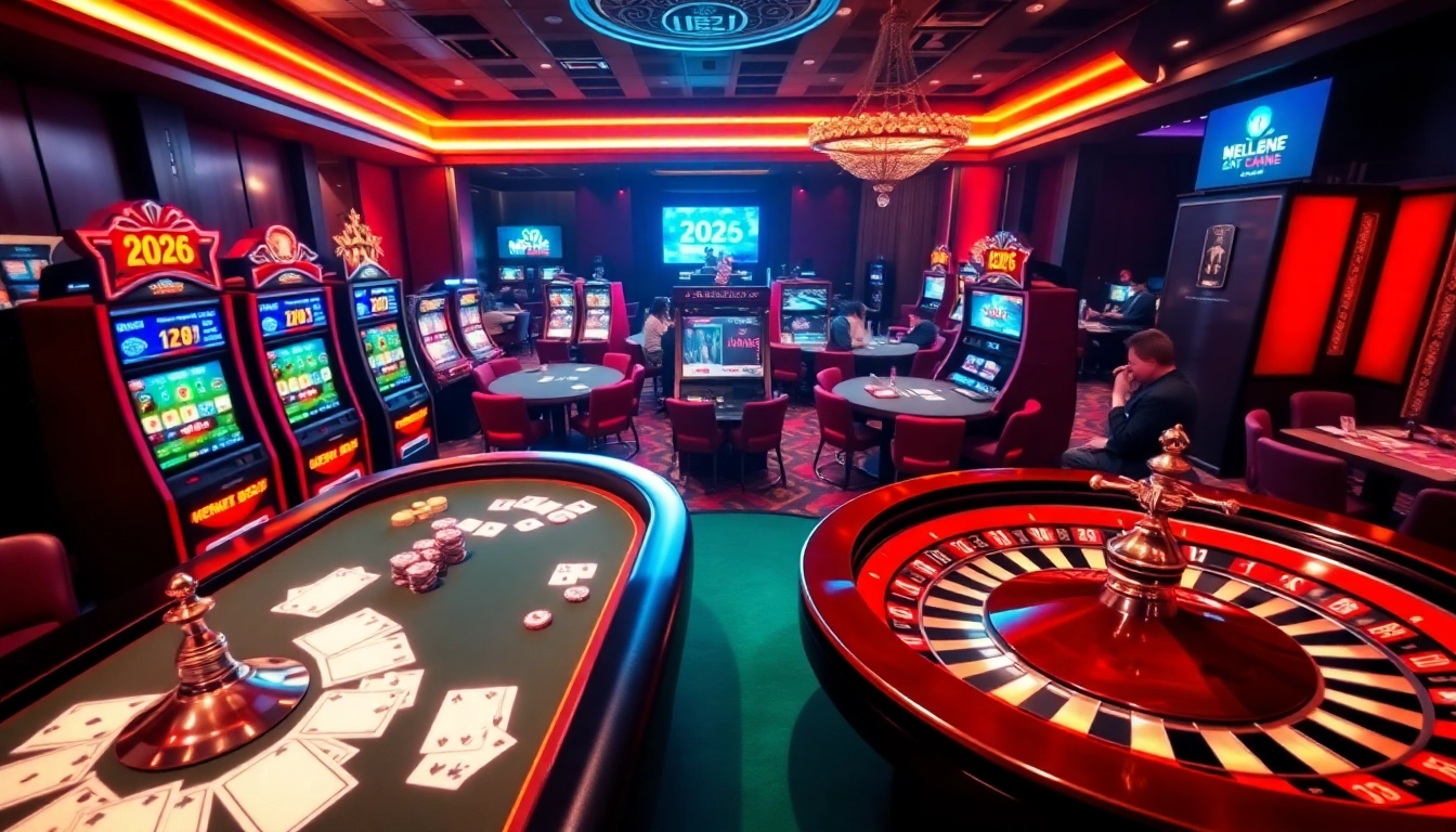 Vivez l'excitation au meilleur casino en ligne 2026 avec des tables de jeu vibrantes et des joueurs animés.