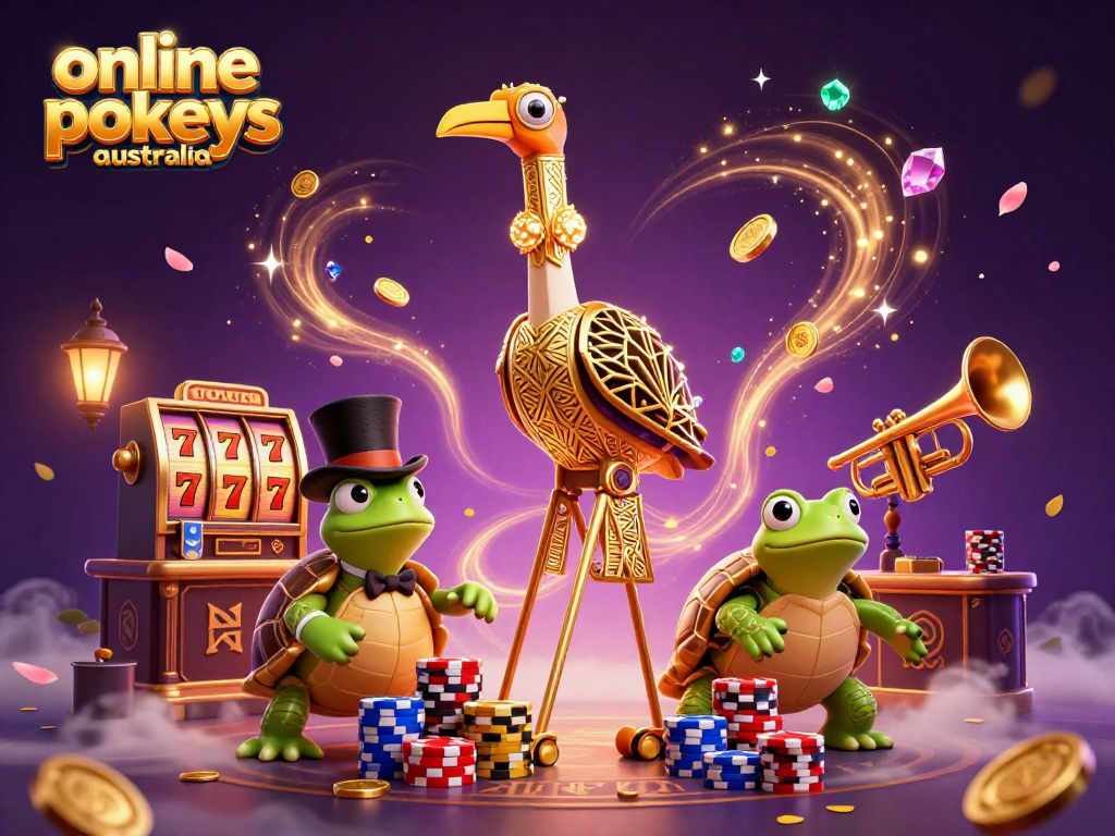 Engage with online pokies australia featuring bright slot machine reels and vibrant casino elements.