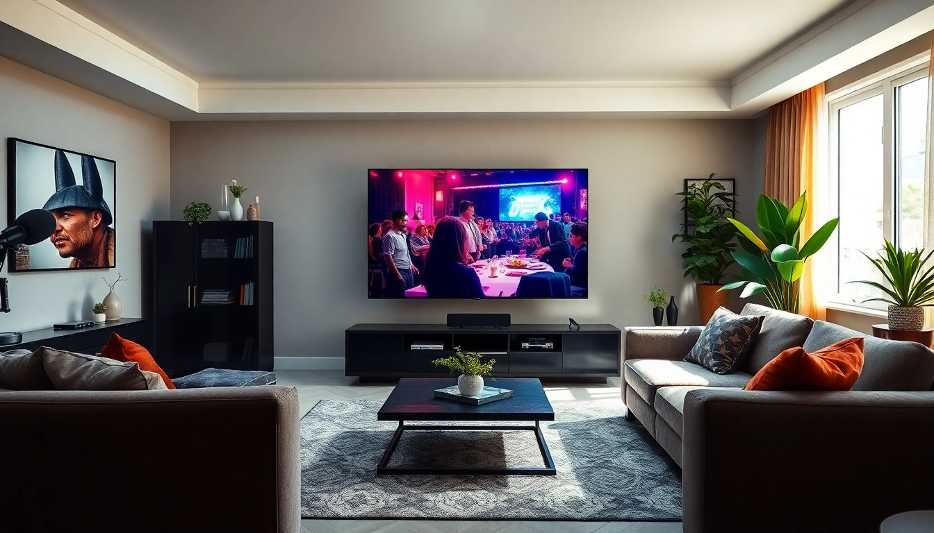 Suisse IPTV offers high-quality streaming in a luxurious living room environment.