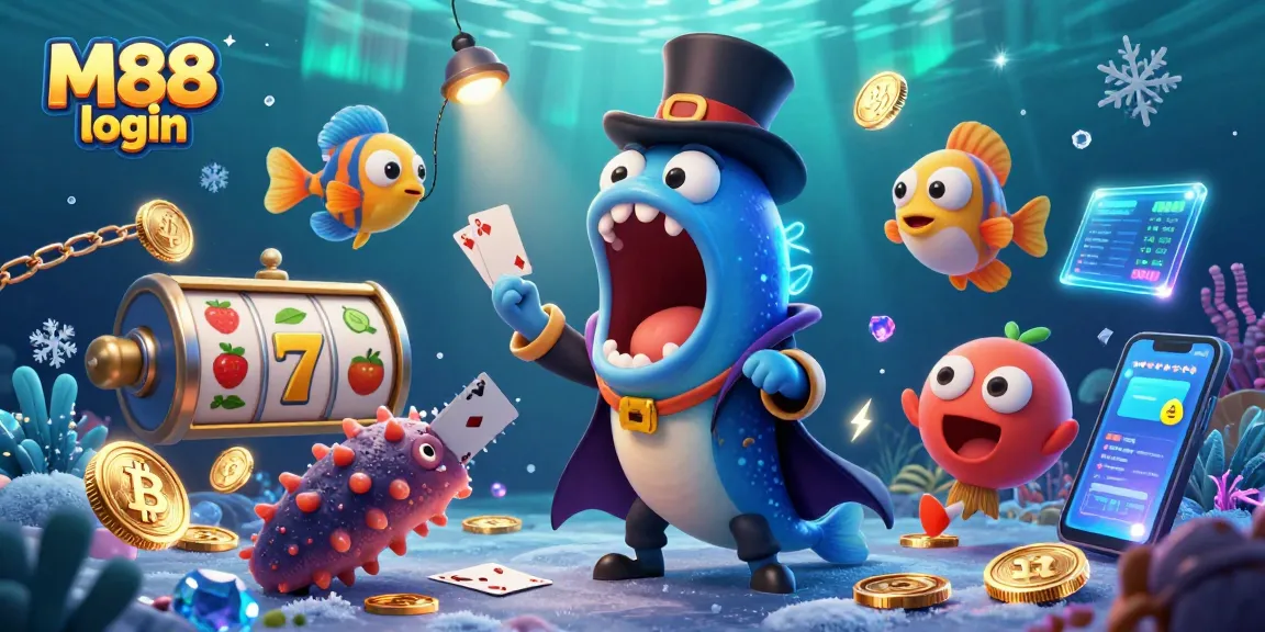 Join the exciting fun of M88 login to explore thrilling gambling experiences with animated sea creatures.