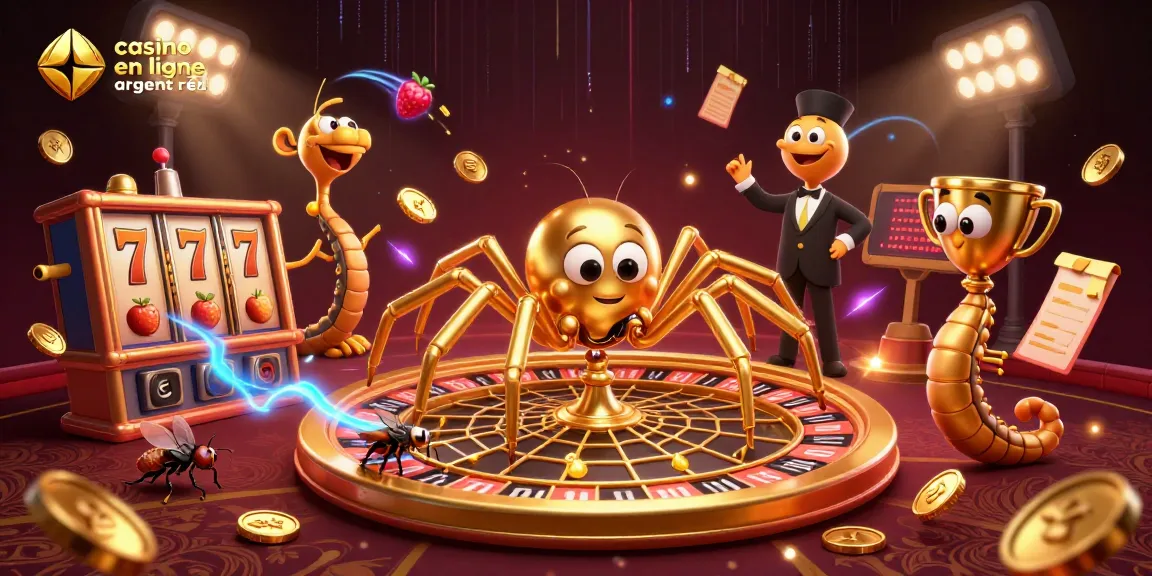 Expérimentez la magie du casino en ligne argent réel avec une araignée dorée et ses jeux captivants.