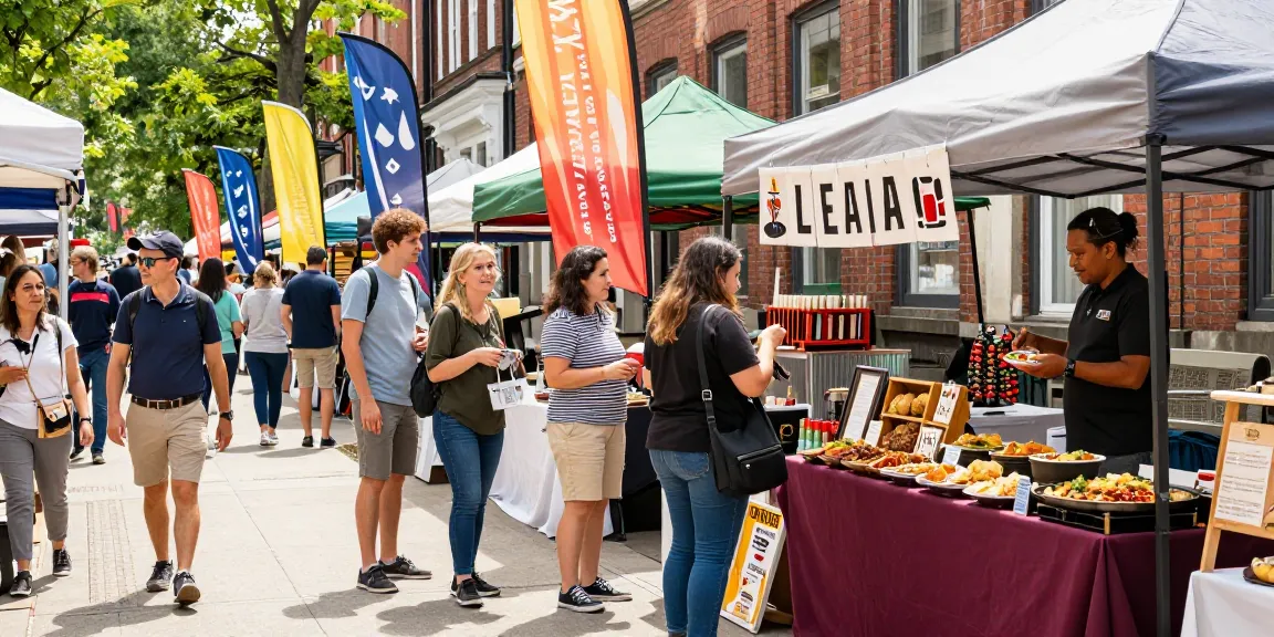 Engaged shoppers at vibrant marketplace featuring unique crafts and local cuisines, emphasizing urban shopping experience at https://forumup.org/shop/search.php?ca_id=&addr1=&addr2=&addr3=&schKeyword=