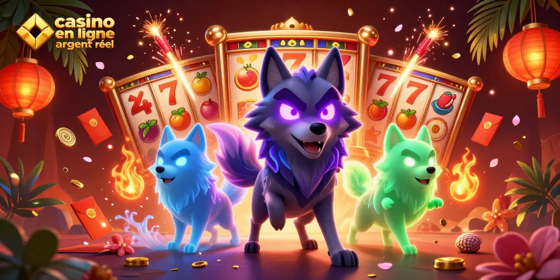 Jouez sur un casino en ligne argent réel avec des jackpots et des symboles de chance.