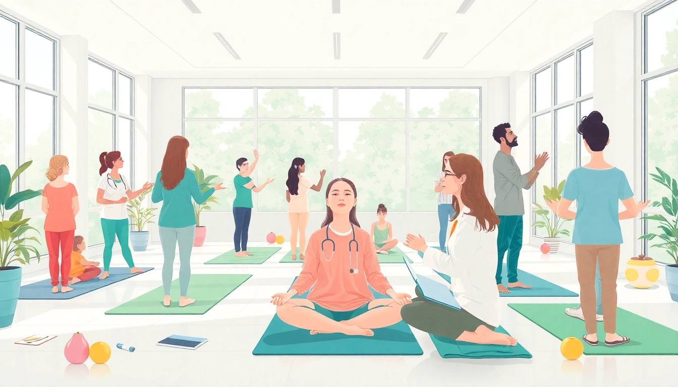 Enhance health through wellness activities in a bright, vibrant studio environment.