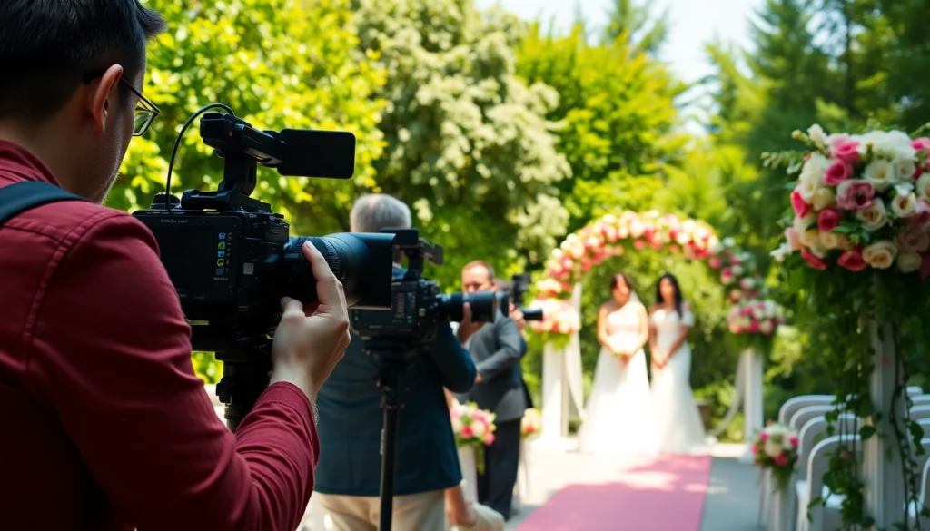Capture by professional videographers in Toronto at a picturesque wedding ceremony, showcasing vibrant scenery.