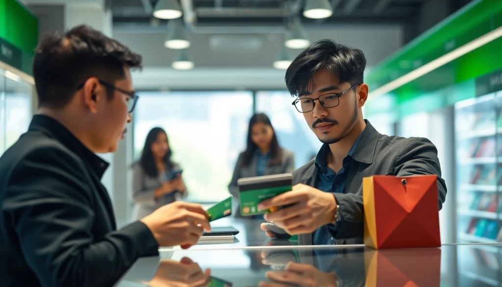 카드깡 불법 거래가 이루어지는 장면을 묘사한 이미지