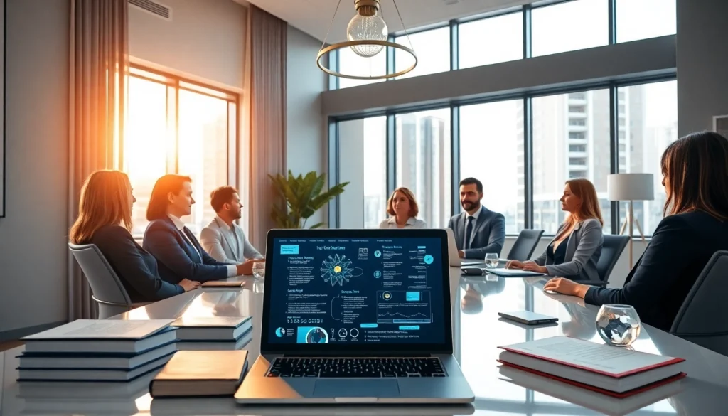 Managed IT for Law Firms Tampa showcased in a modern conference room with legal professionals collaborating.