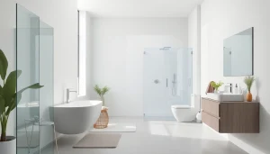 Erleben Sie die Produkte der sonni sanitär GmbH in einem modernen Badezimmer mit eleganten Duschen.