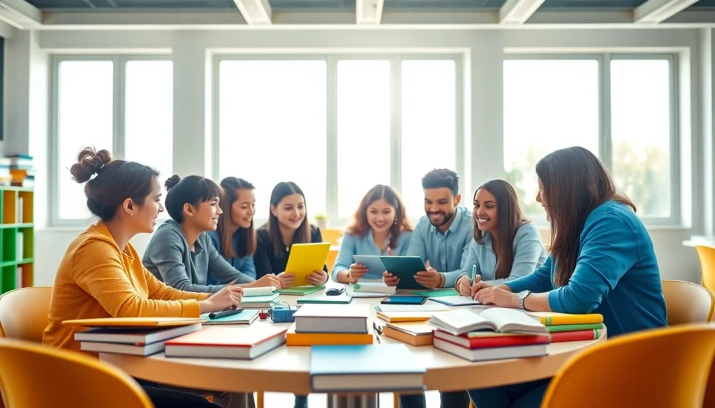 Educators facilitating collaboration and learning in an engaging Education environment with diverse students.