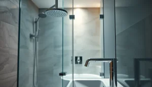 Erleben Sie die sonni Duschkabine in einem modernen Badezimmer mit eleganten Glasdetails.