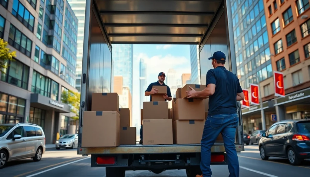 Efficient movers loading a truck, representing a trusted moving company Vancouver.