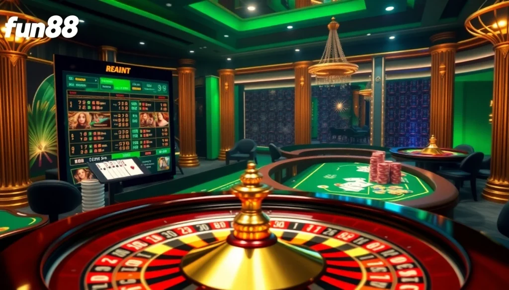 Experience the thrills of online gambling with the Fun88 link, showcasing casino games and betting excitement.