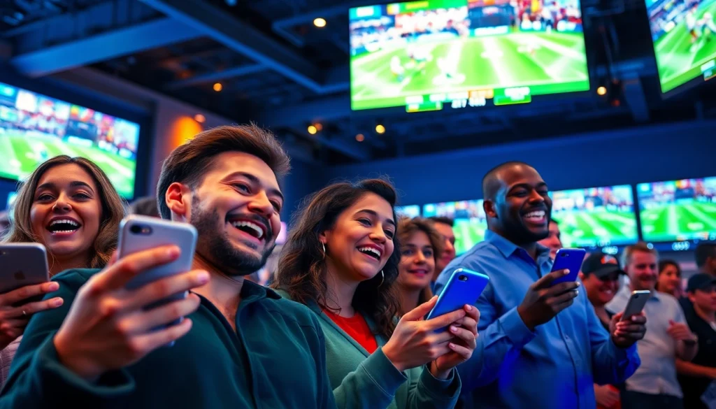 Engaging scene of sports betting sites Alabama patrons immersed in betting excitement.