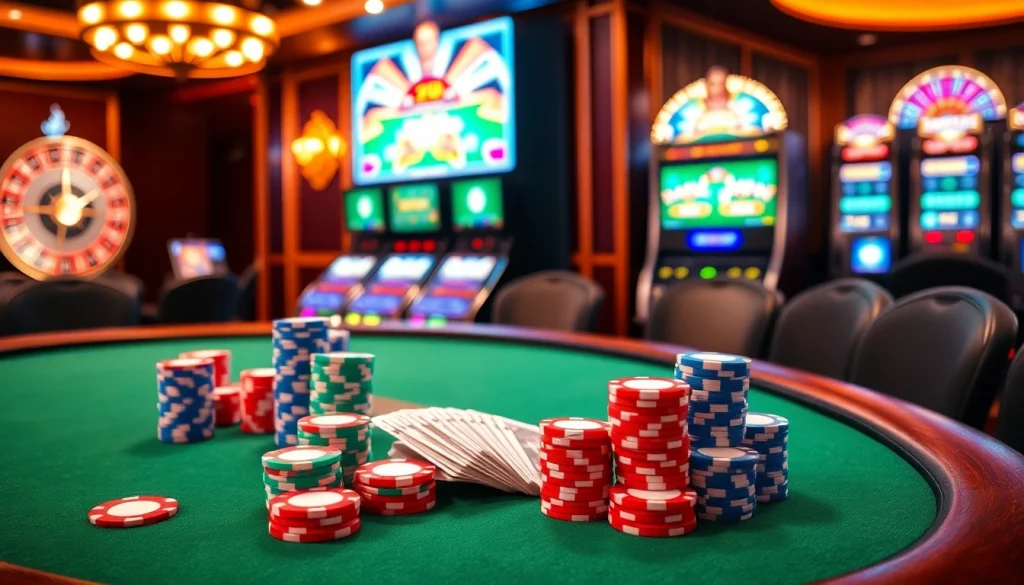 Gambling excitement with 상품권신용카드 transactions at a high-end poker table.