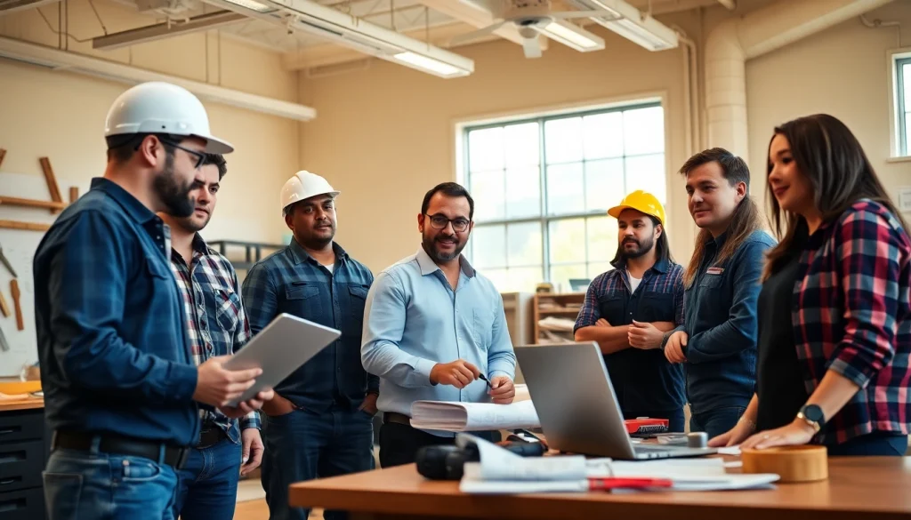 Engaged learners at a Trade School knoxville Tn actively collaborating in a professional classroom.