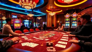 Experience thrilling gameplay at BK8 with vibrant casino tables and engaging atmosphere.