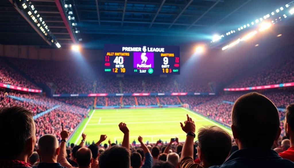 ติดตามผลบอลพรีเมียร์ลีกในสนามแข่งขันที่สดใสเต็มไปด้วยบรรยากาศสนุกสนาน