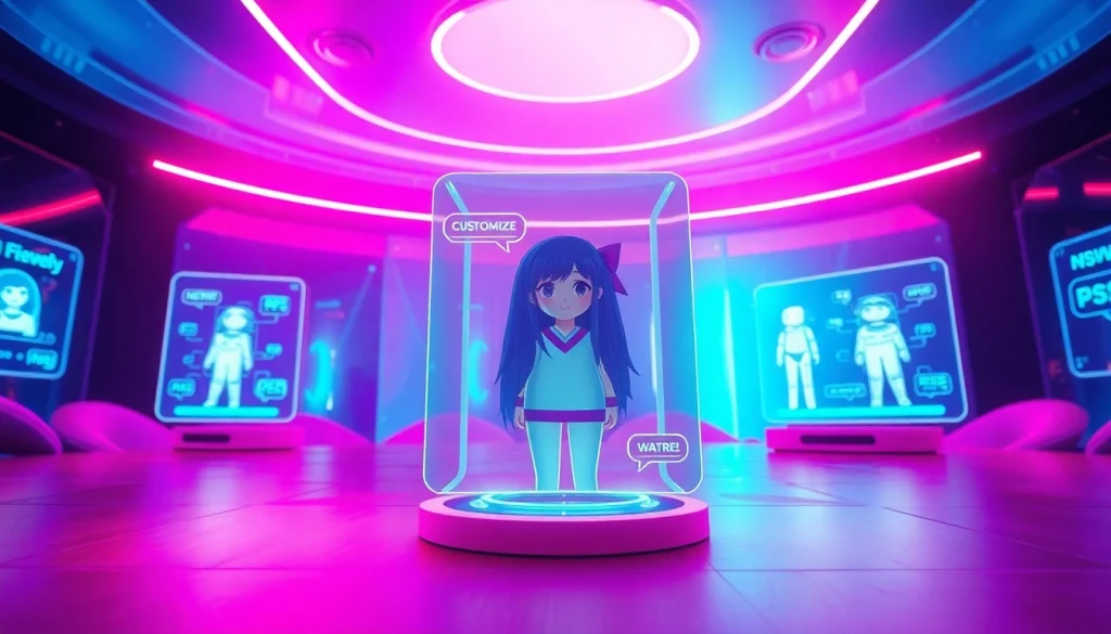 Explore interactive NSFW character AI in a vibrant digital landscape with customizable characters and engaging chat interfaces.