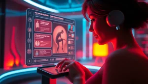 Engaging scene showcasing the best nsfw ai chat features in an interactive, modern interface.