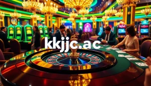 Experience thrilling gaming action at kjc.ac with vibrant roulette tables and elegant players.