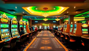 Pinco Casino mercler ilə dolu cəlbedici kazino oyun mühiti.