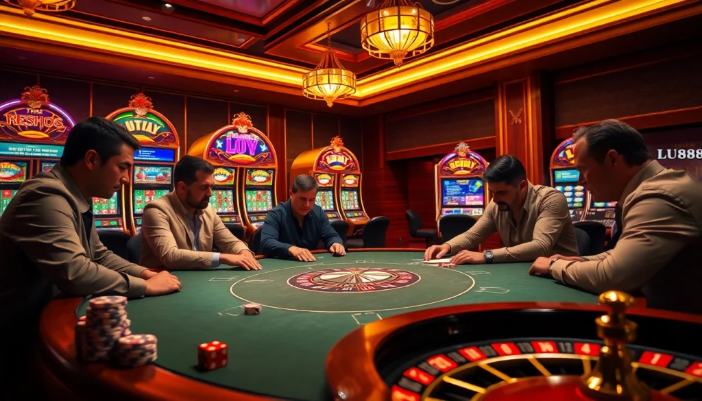 Experience the thrill of gaming at lu88 with vibrant casino visuals.