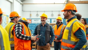 Participants learning about construction safety training techniques in a workshop.