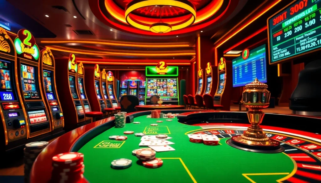 Play thrilling casino games online at rr88c.mobi with vibrant poker chips and a roulette wheel.