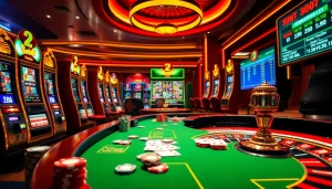 Play thrilling casino games online at rr88c.mobi with vibrant poker chips and a roulette wheel.
