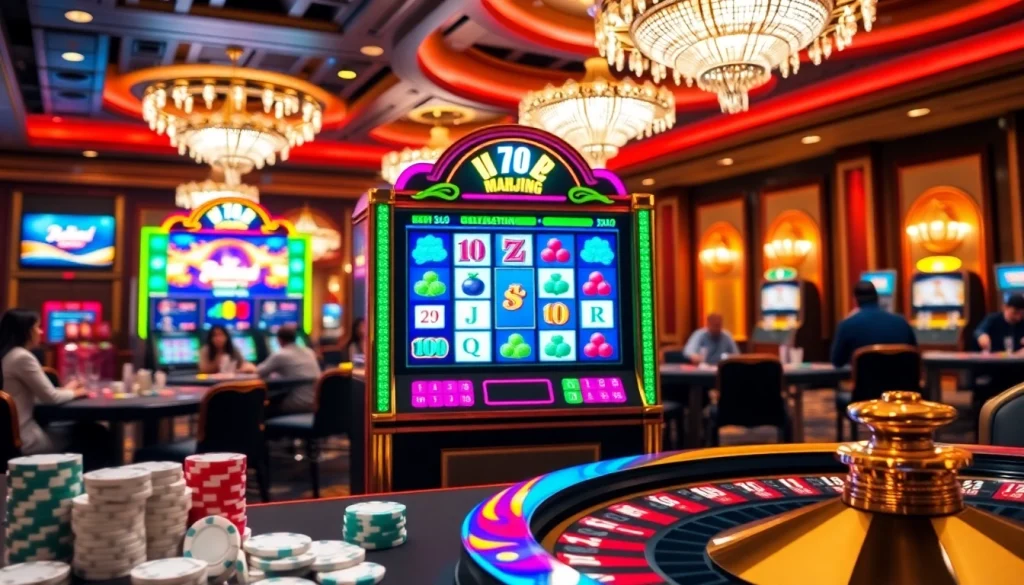 Experience slot demo mahjong excitement with a luxurious casino gaming scene.