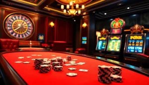 Engage with immersive porn games ai at this vibrant casino featuring luxurious poker tables.